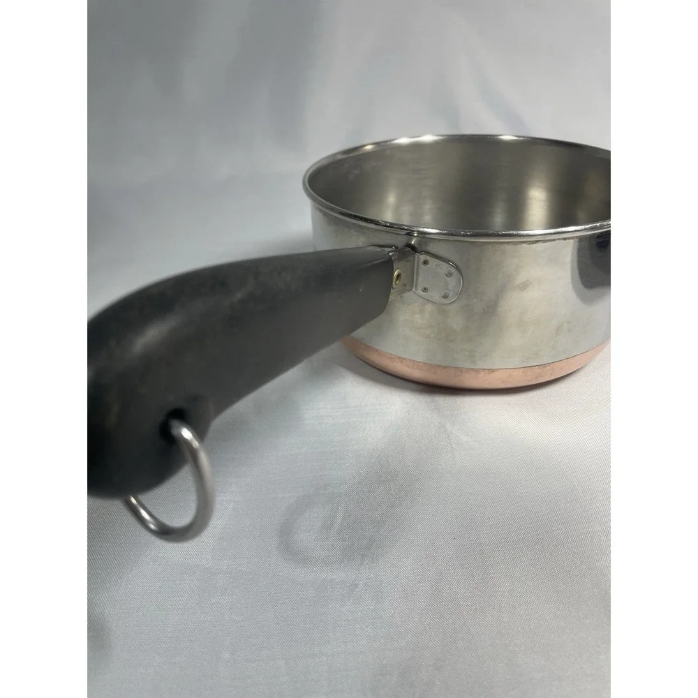 Revere Ware 1 Qt 1801 Saucepan w/ Lid Copper Bottom Cookware Sauce Pan Pot